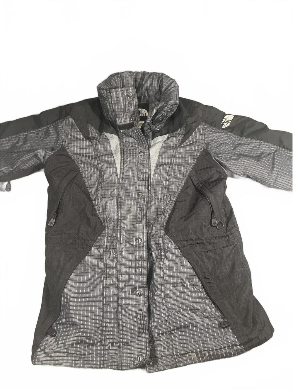 VTG The North Face Extreme Light Hooded Gorpcore Women’s 8 Gray Black Ski Jacket